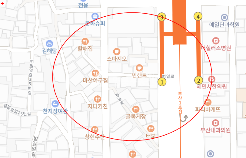 부산 동구 범일동 범일동커넥트현대 인근 골목상권 상가임대 /착한보증금과임대료 월세 매물번호 10135 사진 2