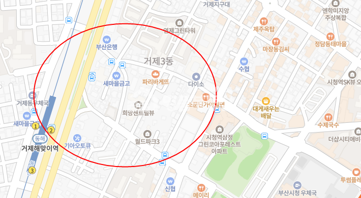 부산 연제구 거제동 거제해맞이역 맞은편 인근 도로변 1층상가임대 /사무실 /네일추천 월세 매물번호 10166 사진 1